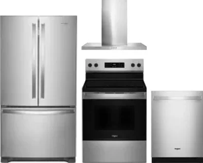 4 Piece Package Includes Refrigerator, Range, Hood And Dishwasher