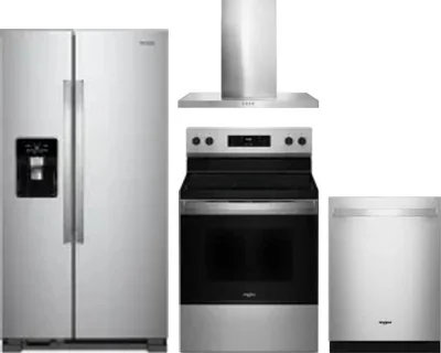 4 Piece Package Includes Refrigerator, Range, Hood And Dishwasher
