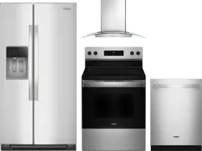 4 Piece Package Includes Refrigerator, Range, Hood And Dishwasher
