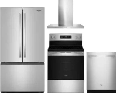 4 Piece Package Includes Refrigerator, Range, Hood And Dishwasher