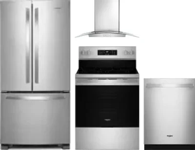 4 Piece Package Includes Refrigerator, Range, Hood And Dishwasher