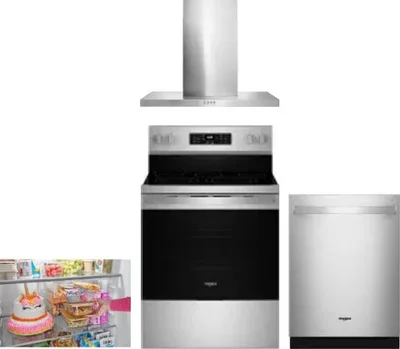 4 Piece Package Includes Refrigerator, Range, Hood And Dishwasher