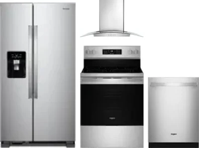 4 Piece Package Includes Refrigerator, Range, Hood And Dishwasher