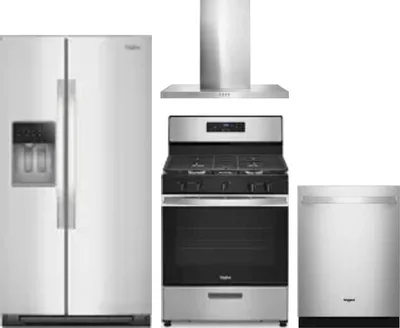 4 Piece Package Includes Refrigerator, Range, Hood And Dishwasher