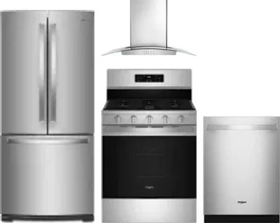 4 Piece Package Includes Refrigerator, Range, Hood And Dishwasher