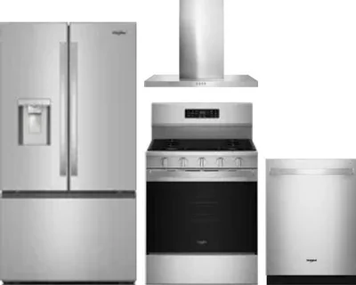 4 Piece Package Includes Refrigerator, Range, Hood And Dishwasher