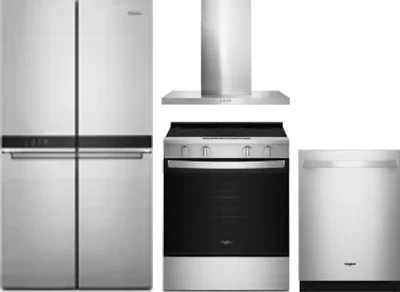 4 Piece Package Includes Refrigerator, Range, Hood And Dishwasher