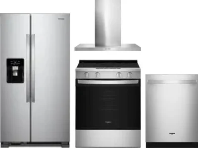4 Piece Package Includes Refrigerator, Range, Hood And Dishwasher