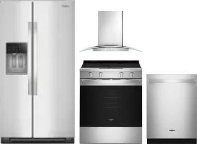 4 Piece Package Includes Refrigerator, Range, Hood And Dishwasher