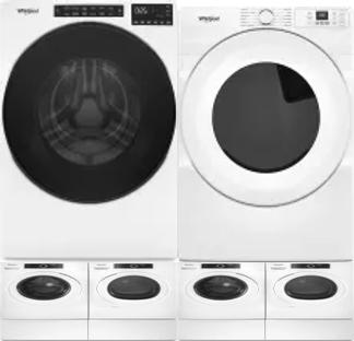 Side by Side Washer & Dryer Set on Pedestals