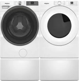 Side by Side Washer & Dryer Set on Pedestals