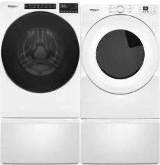 Side by Side Washer & Dryer Set on Pedestals