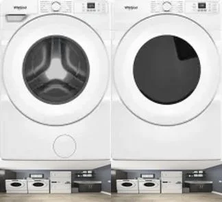 Side by Side Washer & Dryer Set on Pedestals