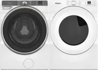 Side by Side Washer & Dryer Set on Pedestals
