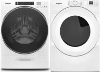 Side by Side Washer & Dryer Set on Pedestals