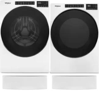 Side by Side Washer & Dryer Set on Pedestals