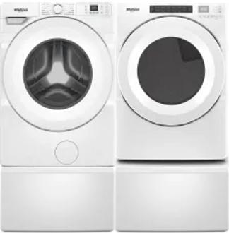 Side by Side Washer & Dryer Set on Pedestals