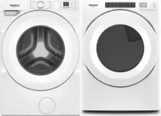 Side by Side Washer & Dryer Set on Pedestals