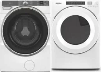 Side by Side Washer & Dryer Set on Pedestals