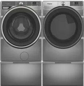 Side by Side Washer & Dryer Set on Pedestals
