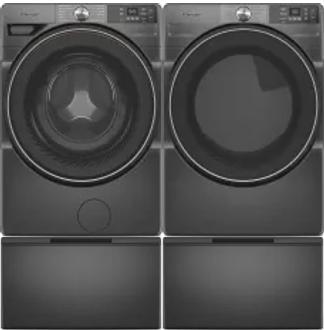 Side by Side Washer & Dryer Set on Pedestals