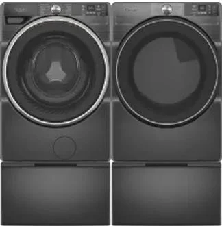 Side by Side Washer & Dryer Set on Pedestals