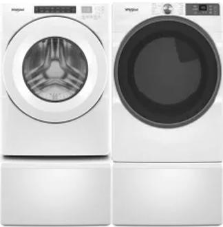 Side by Side Washer & Dryer Set on Pedestals