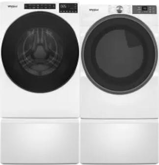 Side by Side Washer & Dryer Set on Pedestals