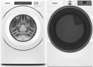 Side by Side Washer & Dryer Set on Pedestals