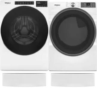 Side by Side Washer & Dryer Set on Pedestals