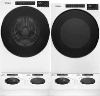 Side by Side Washer & Dryer Set on Pedestals