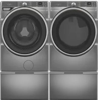 Side by Side Washer & Dryer Set on Pedestals