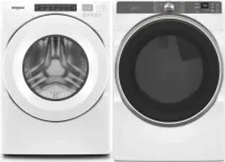 Side by Side Washer & Dryer Set on Pedestals