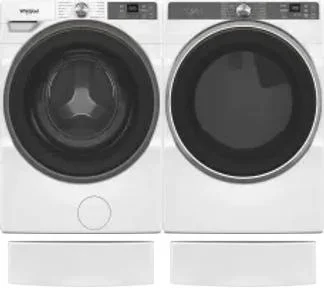 Side by Side Washer & Dryer Set on Pedestals