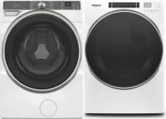 Side by Side Washer & Dryer Set on Pedestals