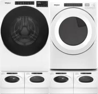 Side by Side Washer & Dryer Set on Pedestals