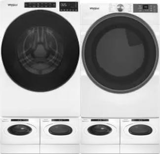 Side by Side Washer & Dryer Set on Pedestals