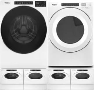 Side by Side Washer & Dryer Set on Pedestals