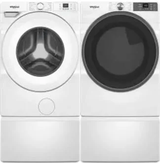 Side by Side Washer & Dryer Set on Pedestals