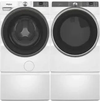 Side by Side Washer & Dryer Set on Pedestals