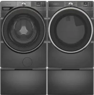 Side by Side Washer & Dryer Set on Pedestals