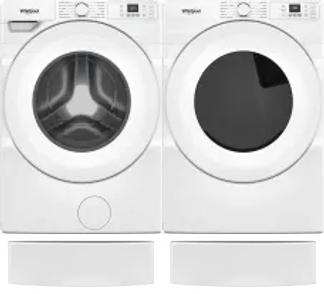 Side by Side Washer & Dryer Set on Pedestals