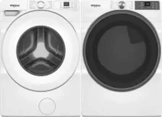 Side by Side Washer & Dryer Set on Pedestals