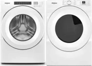 Side by Side Washer & Dryer Set on Pedestals