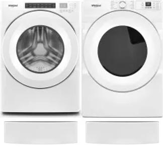 Side by Side Washer & Dryer Set on Pedestals