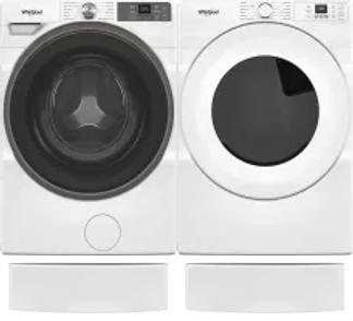 Side by Side Washer & Dryer Set on Pedestals