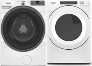 Side by Side Washer & Dryer Set on Pedestals