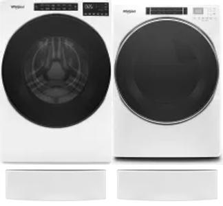Side by Side Washer & Dryer Set on Pedestals