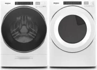 Side by Side Washer & Dryer Set on Pedestals